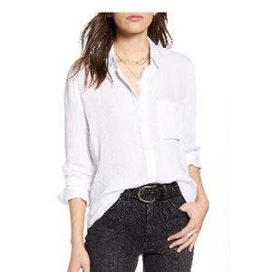 Treasure and Bond, Donny classic shirt, size medium, white